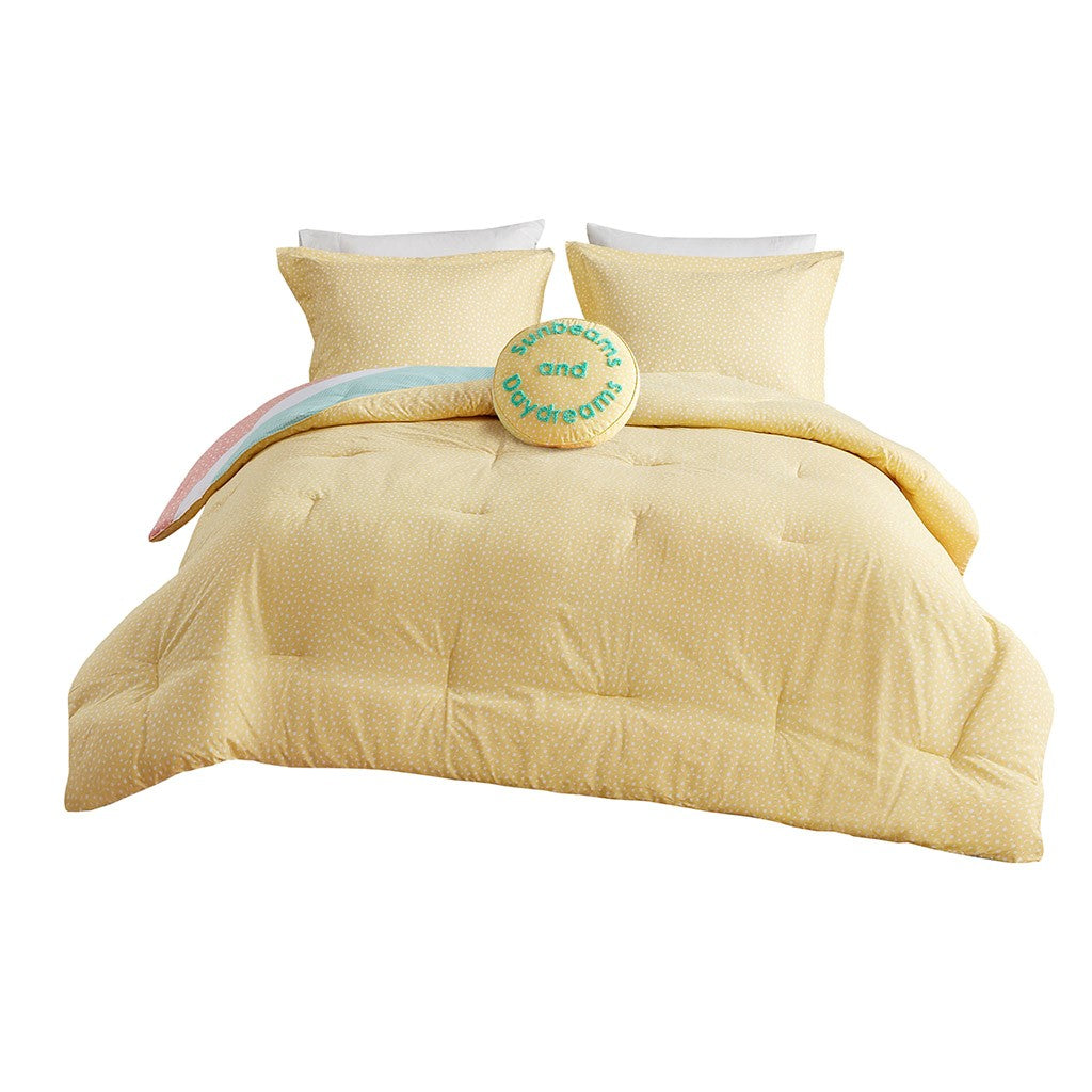 Rainbow Sunburst Reversible Cotton Comforter Set