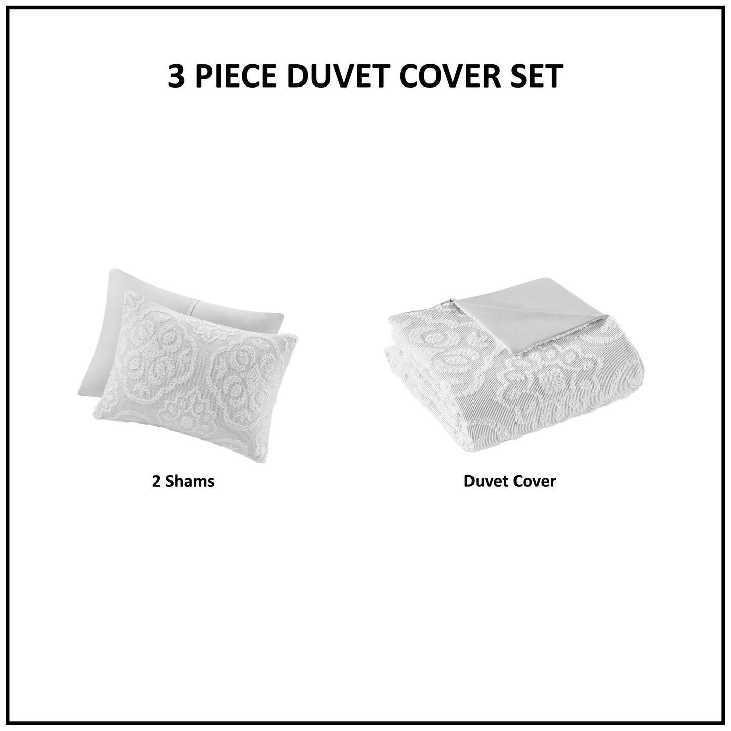 Tufted Woven Duvet Cover Set