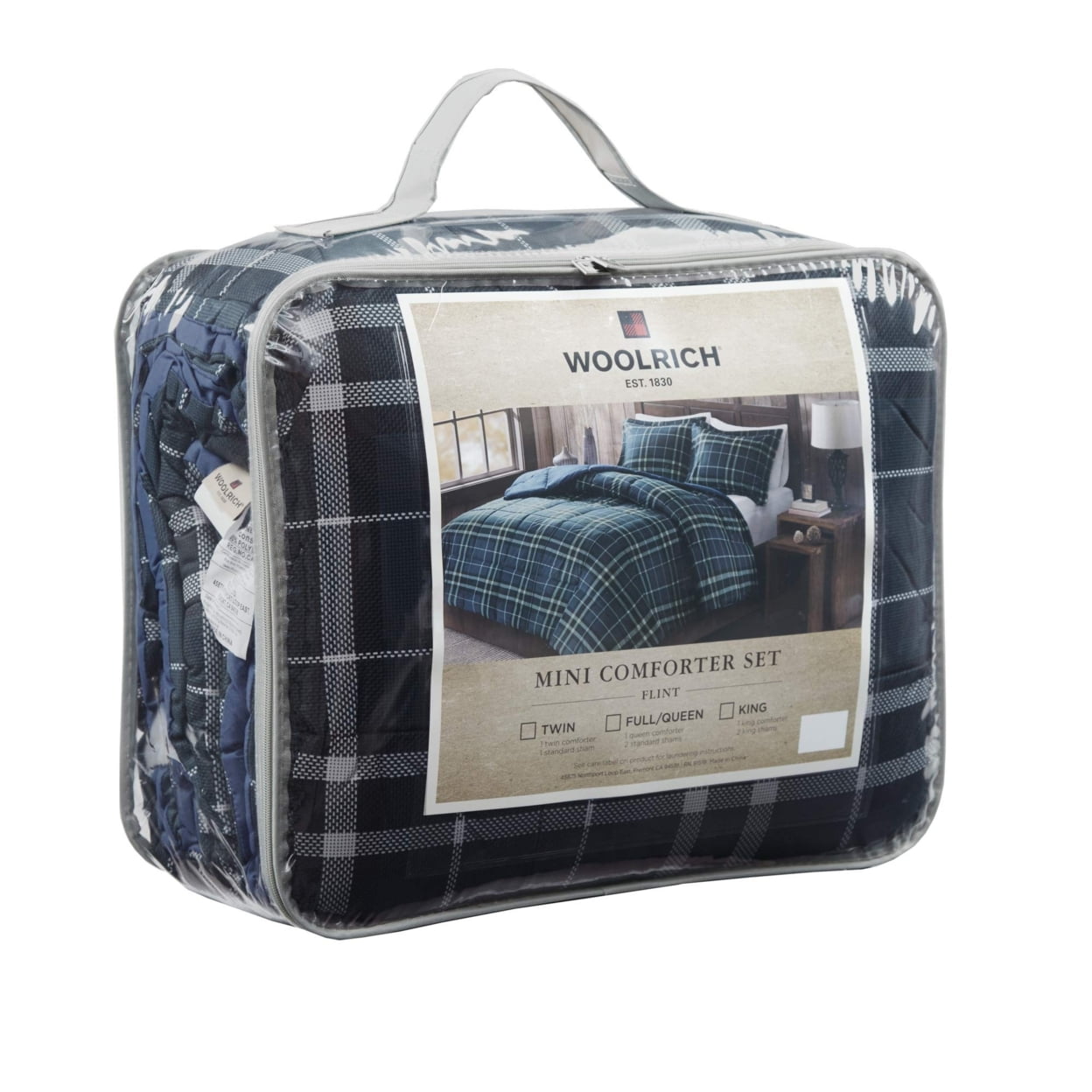 Cozyspun Down Alternative Comforter Mini Set, King, Navy