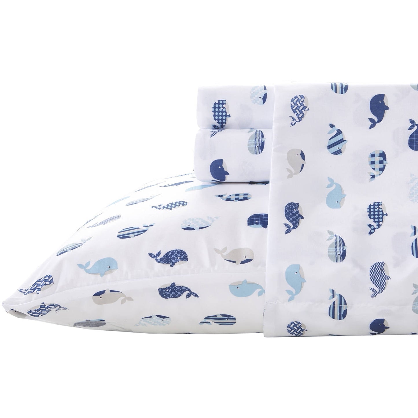 Teen Ultra Soft Printed Microfiber Sheet Set, Blue Whales