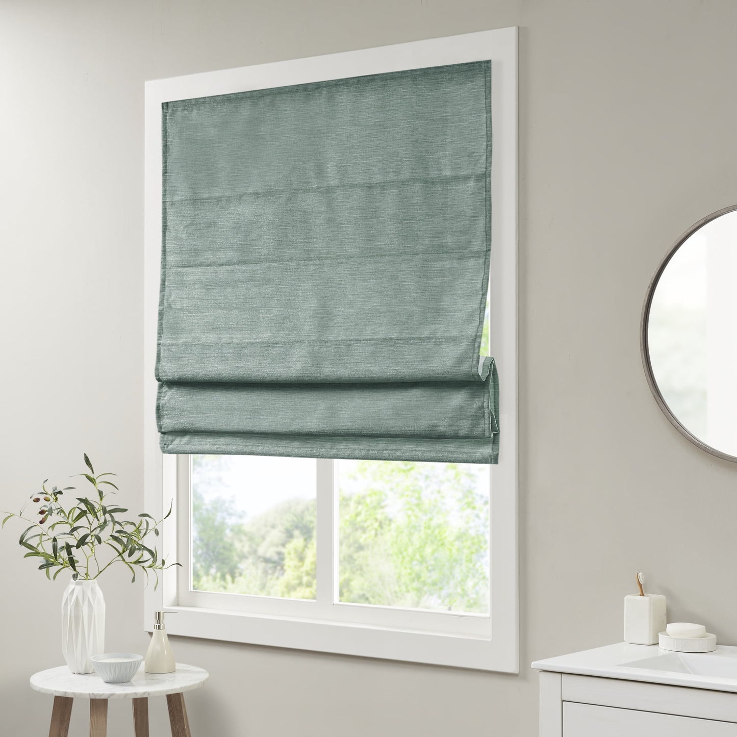 Blackout Shades for Windows, Cordless Window Shades for Home, Green