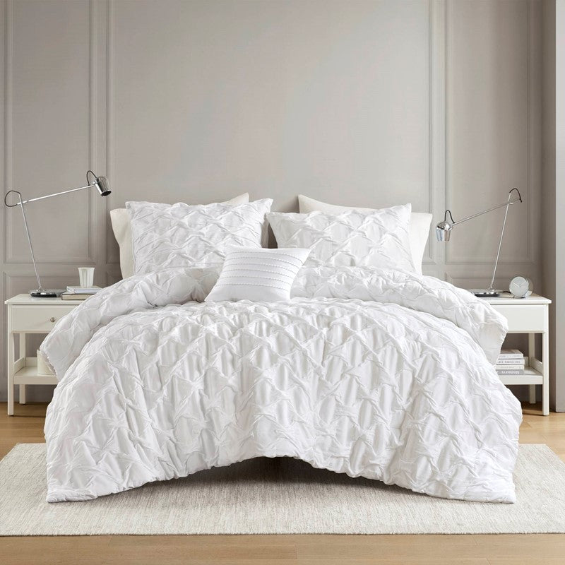 Diamond Pucker Woven Comforter Set