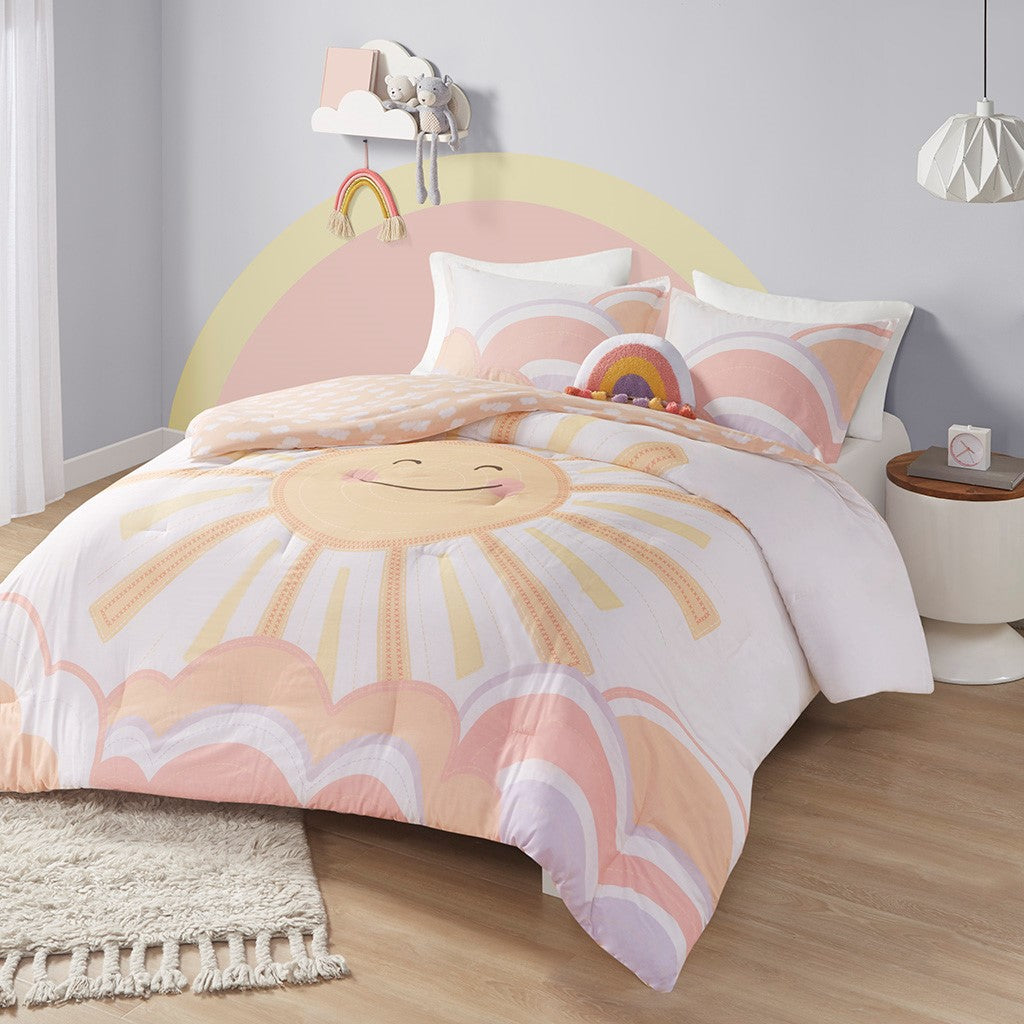 Dawn Sunshine Printed Reversible Comforter Set