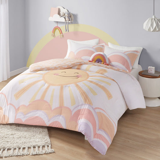 Dawn Sunshine Printed Reversible Comforter Set