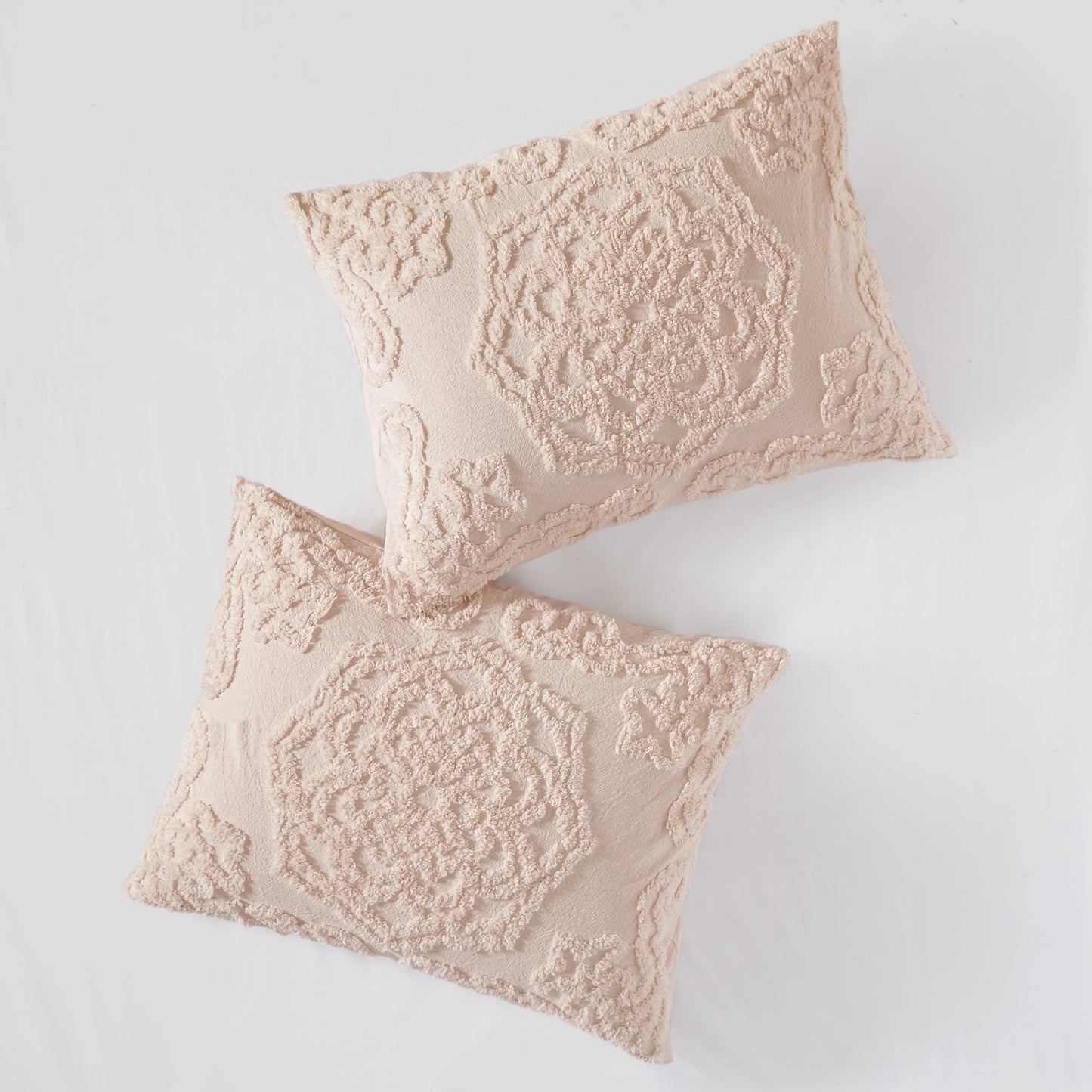 3 Piece Cotton Chenille Comforter Set