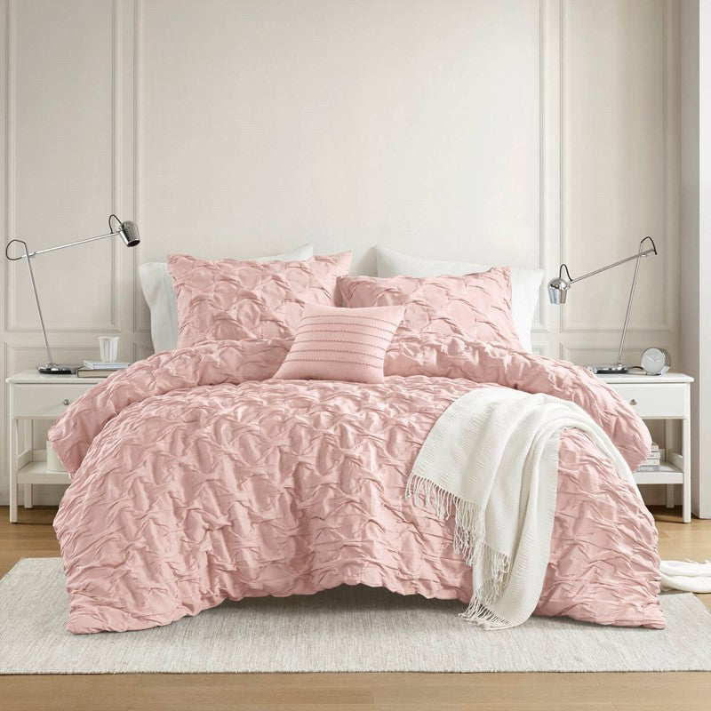 Diamond Pucker Woven Comforter Set