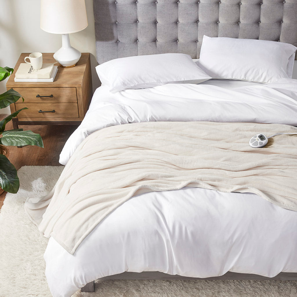 Heated Plush Blanket 100"x90"