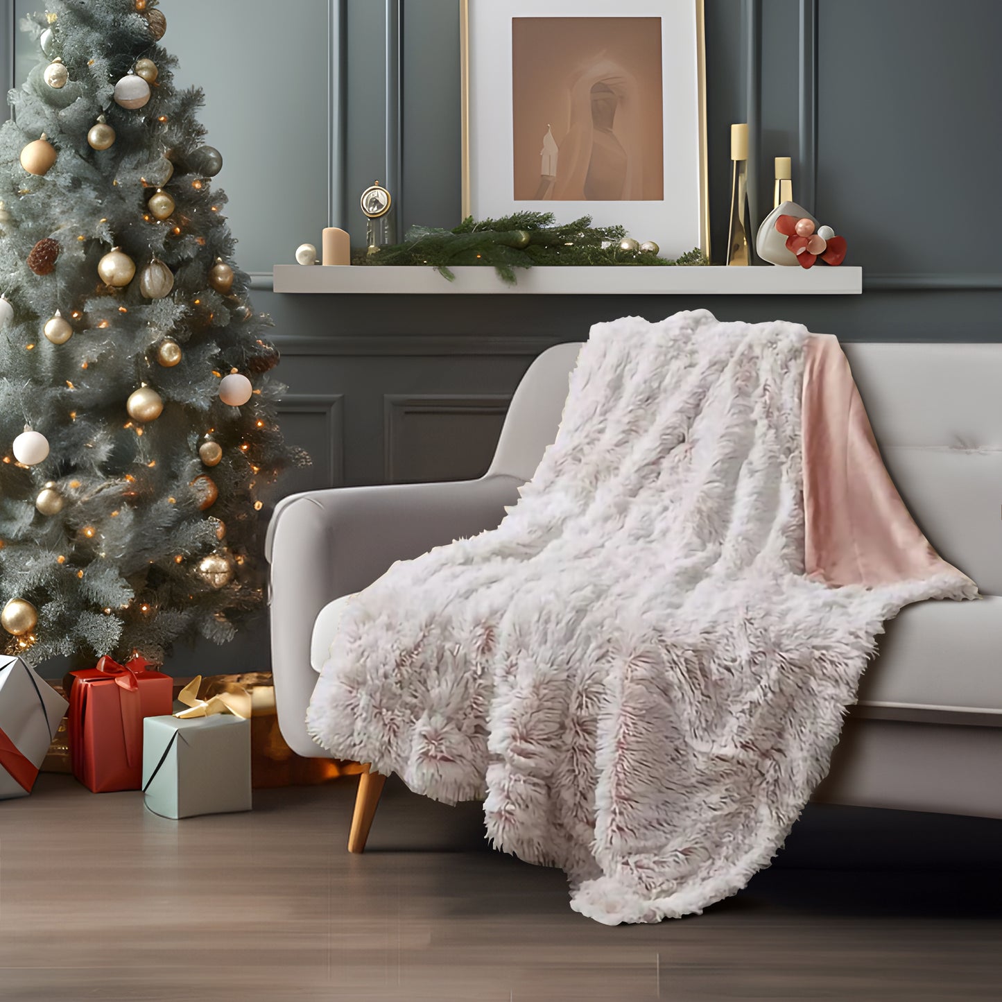 Super Soft Shaggy Faux Fur Throw Blanket