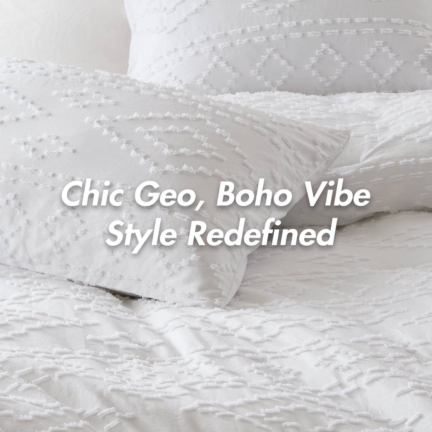 Boho Geometric Tufted Comforter Set