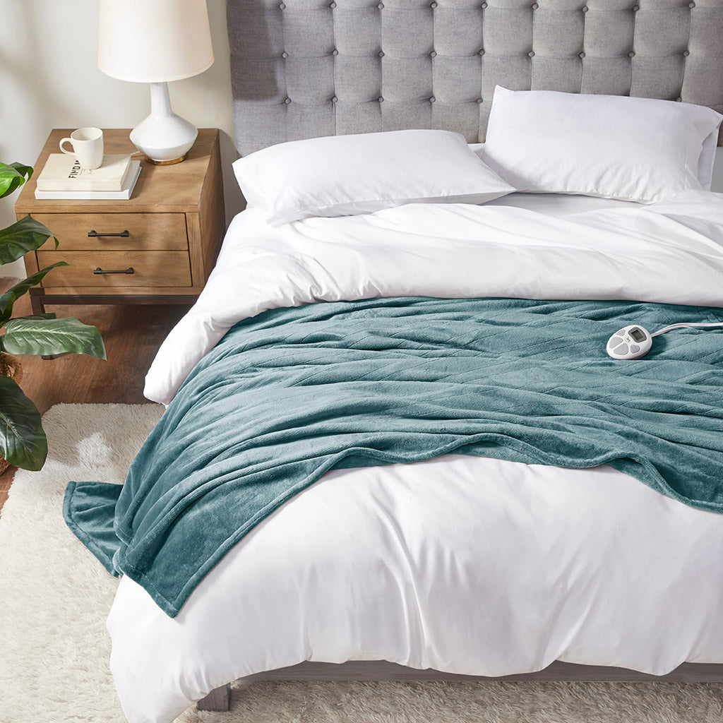 Heated Plush Blanket 100"x90"