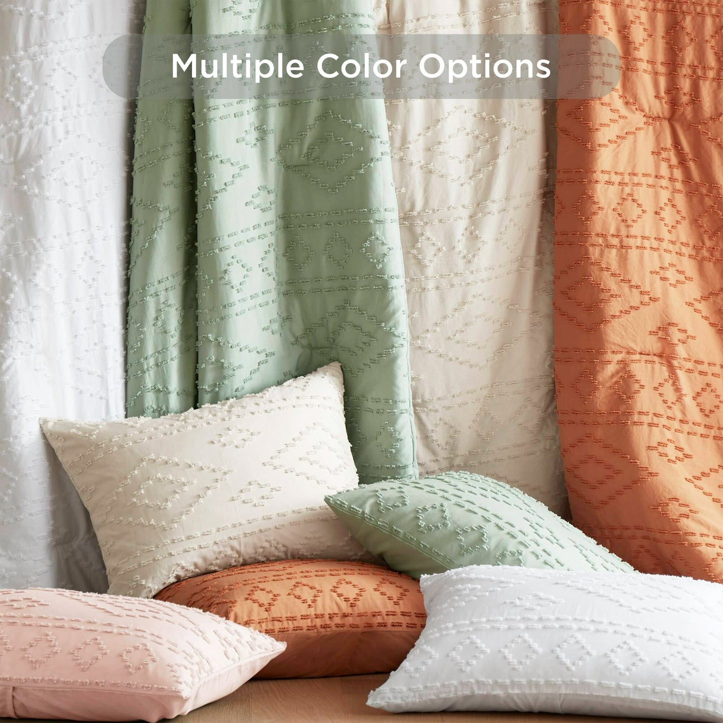 Boho Geometric Tufted Comforter Set