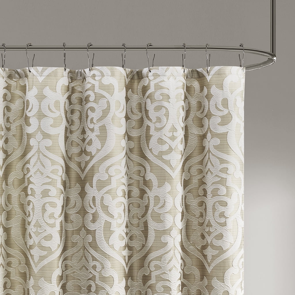 Jacquard Traditional Polyester Fabric Shower Curtain