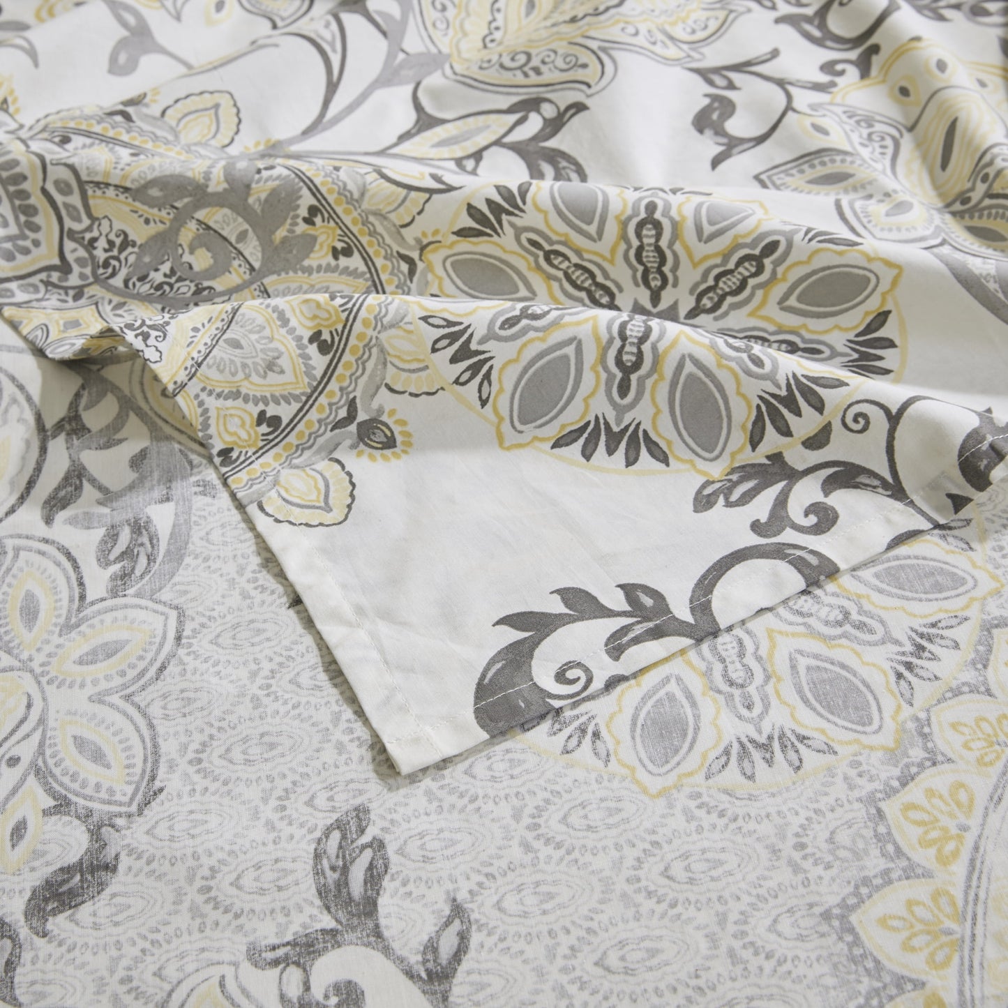Shower Curtain Cotton Floral Shower Curtain Bohemian Bath Curtains Decor with 12 Button Holes