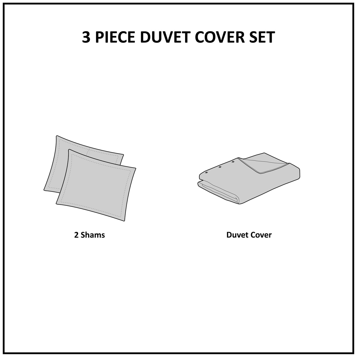 Cotton Printed Duvet Cover Set with Trims