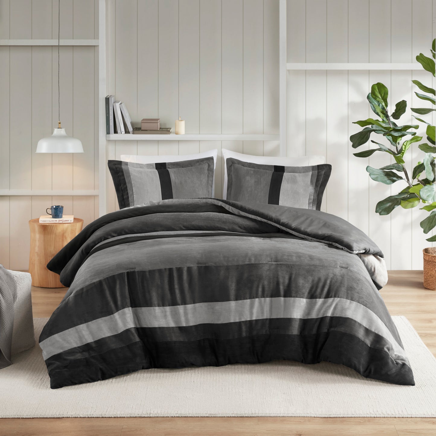 Faux Suede Comforter Set