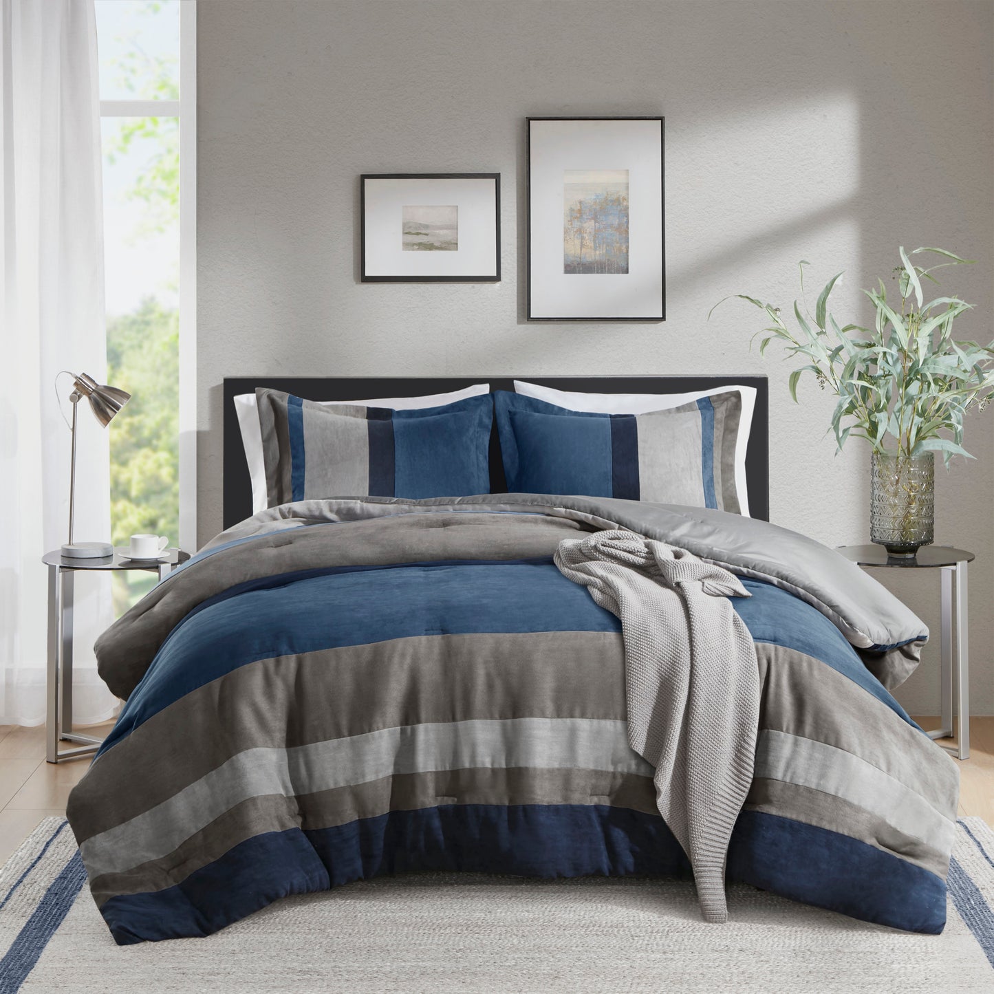 Faux Suede Comforter Set