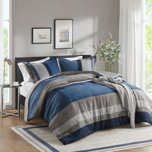 Faux Suede Comforter Set