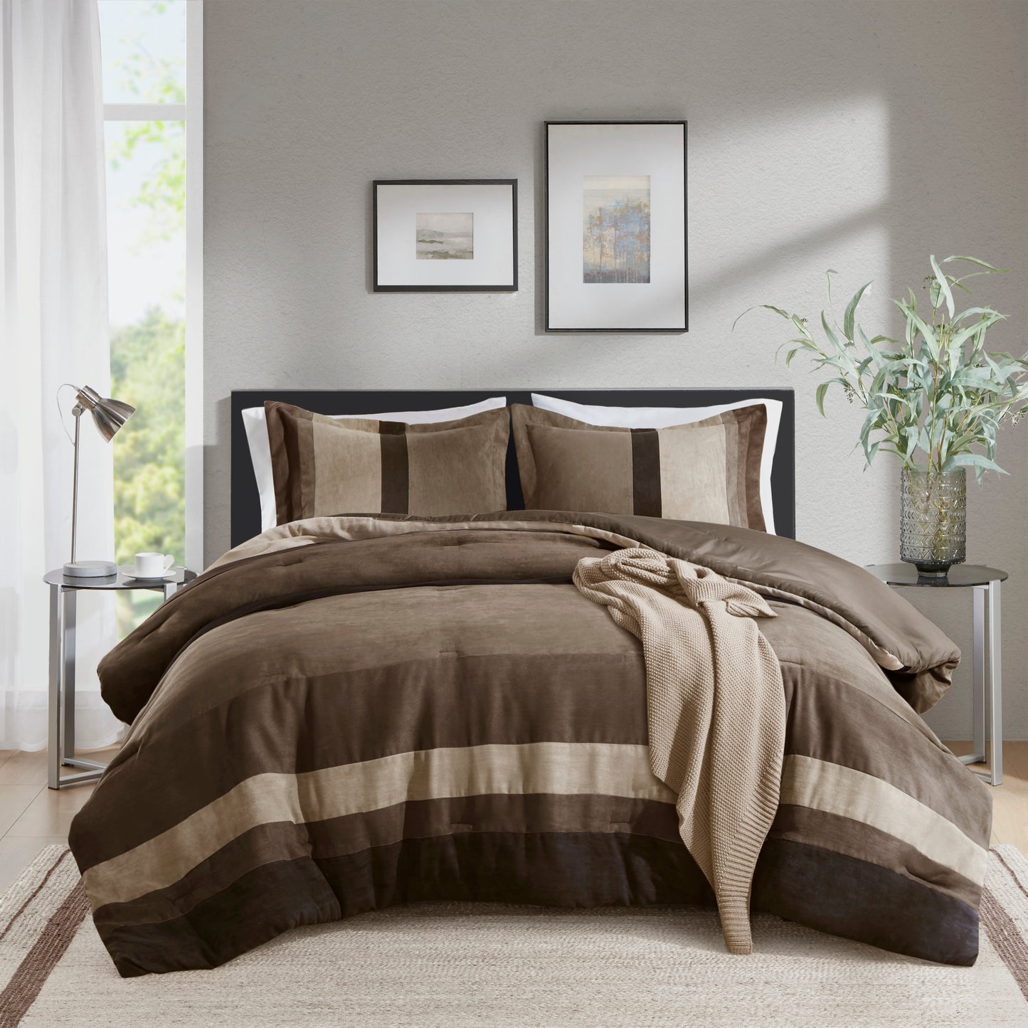 Faux Suede Comforter Set