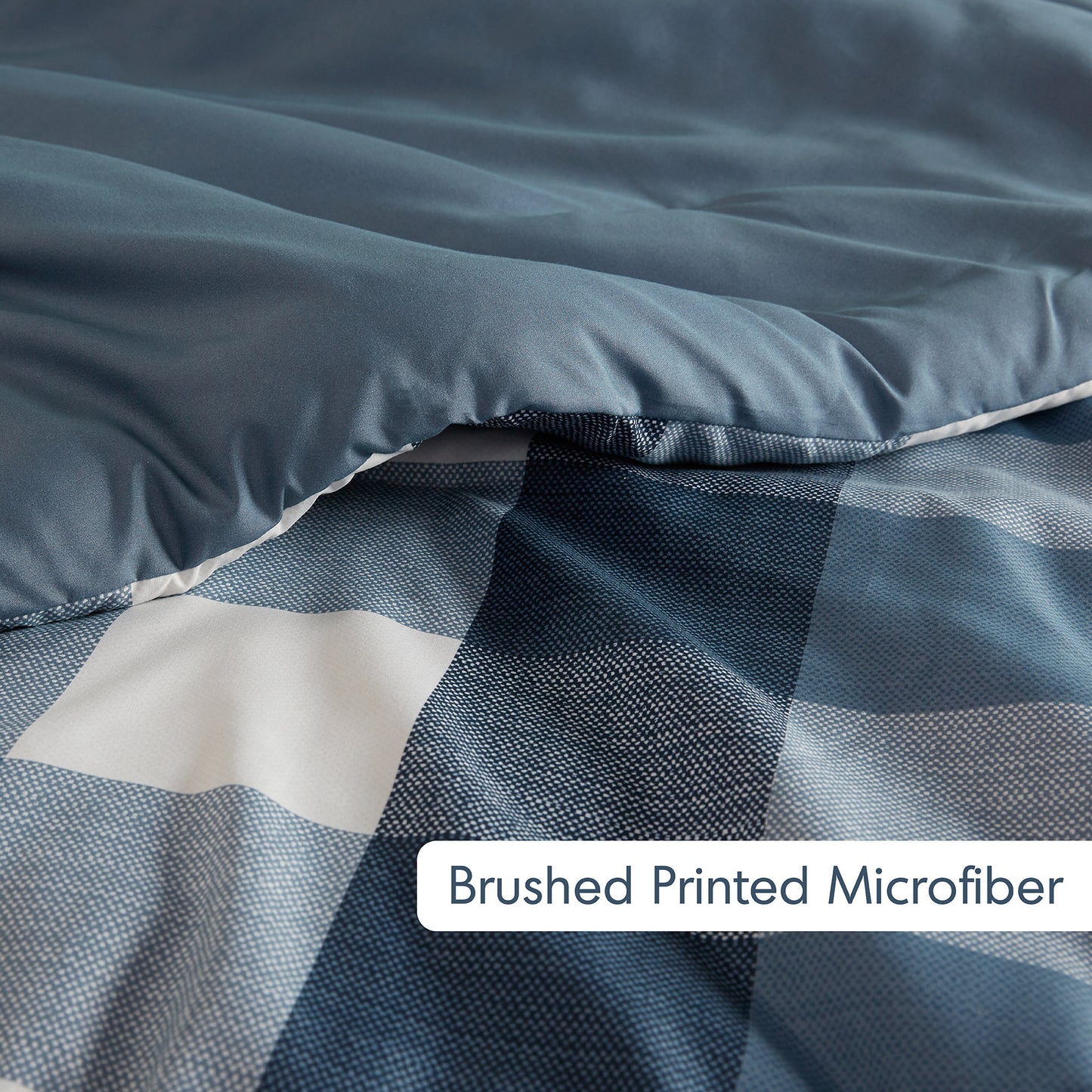 Plaid Check Printed Comforter Set