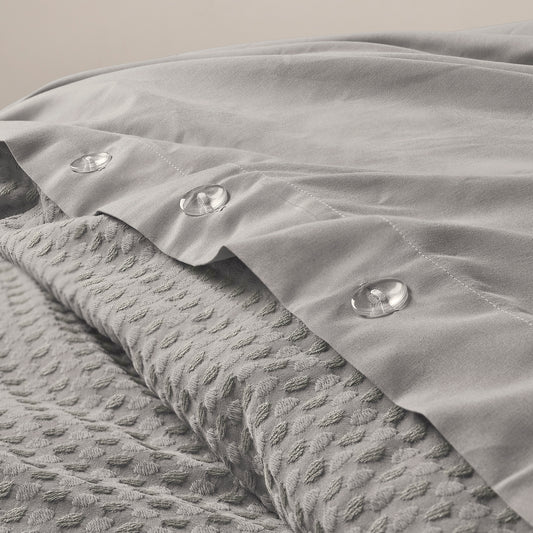 Waffle Weave Textured Duvet Cover Set