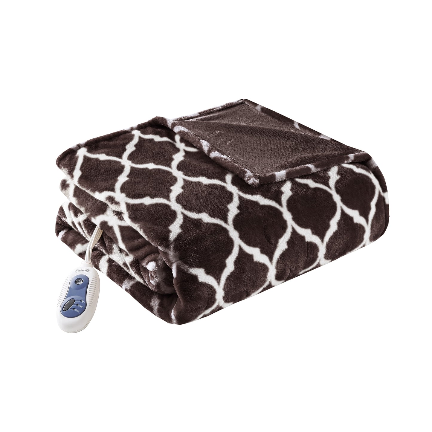 Heated Oversized Electric Throw Blanket, Brown