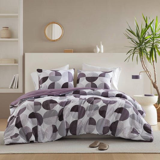 Round Geometric Print Comforter Mini Set