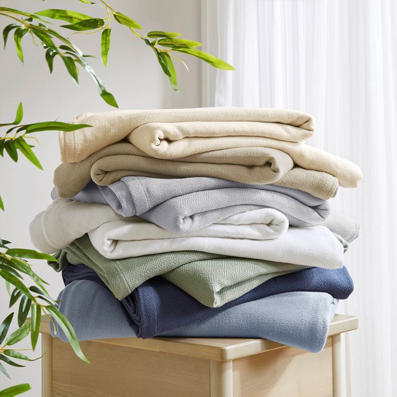 Rayon from Bamboo Diamond Jacquard Weave Cotton Blanket