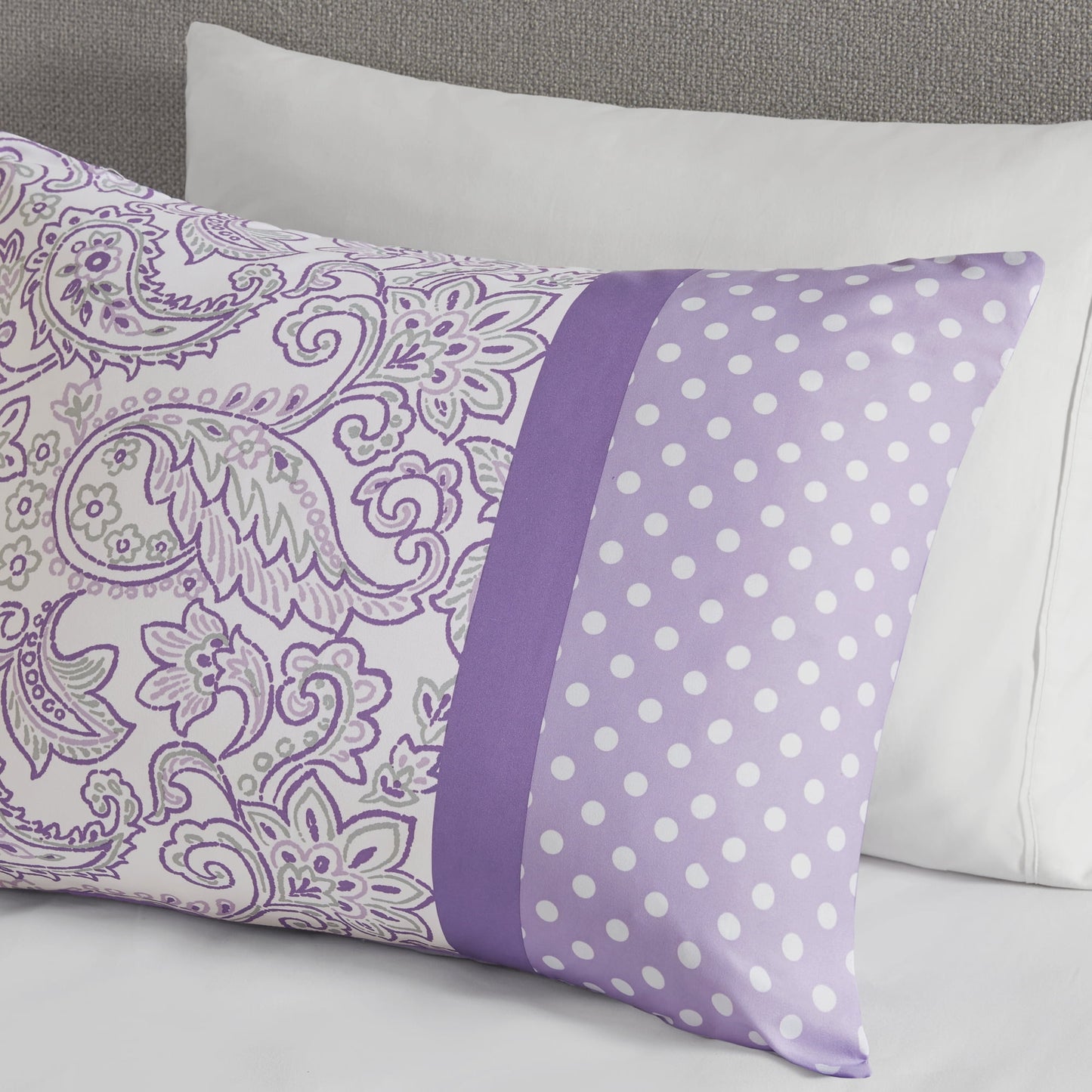Comforter Sets 4-Piece Floral Kids Bed Sets for All Season Purple Bedding Comforter Sets for Girls