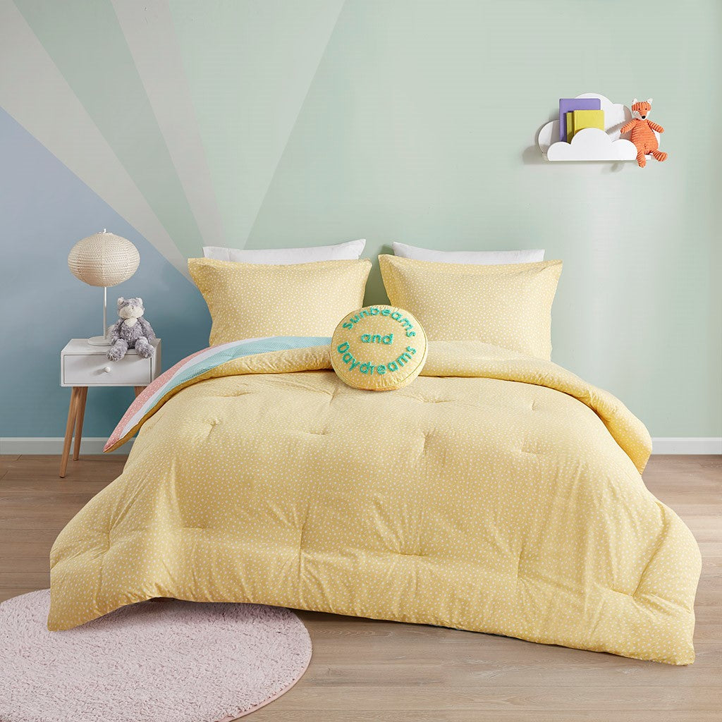 Rainbow Sunburst Reversible Cotton Comforter Set