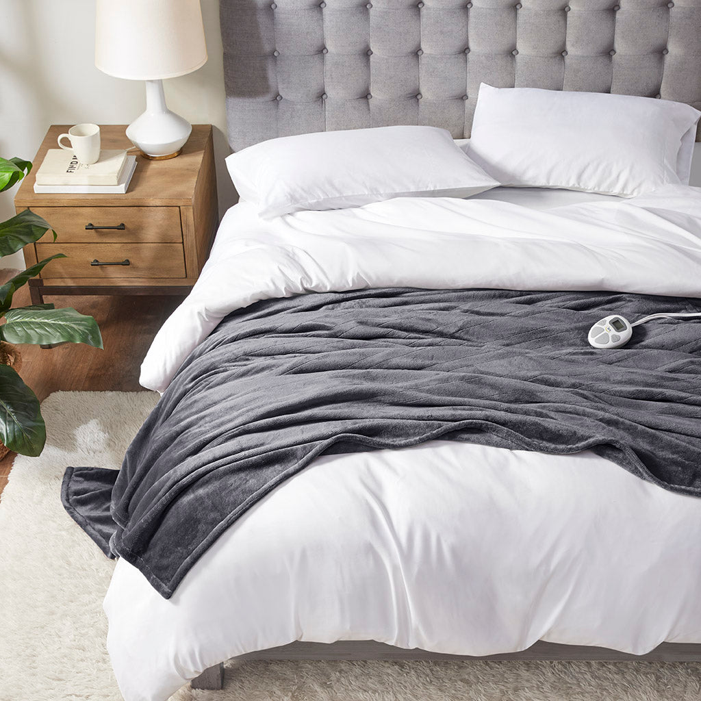 Heated Plush Blanket 100"x90"
