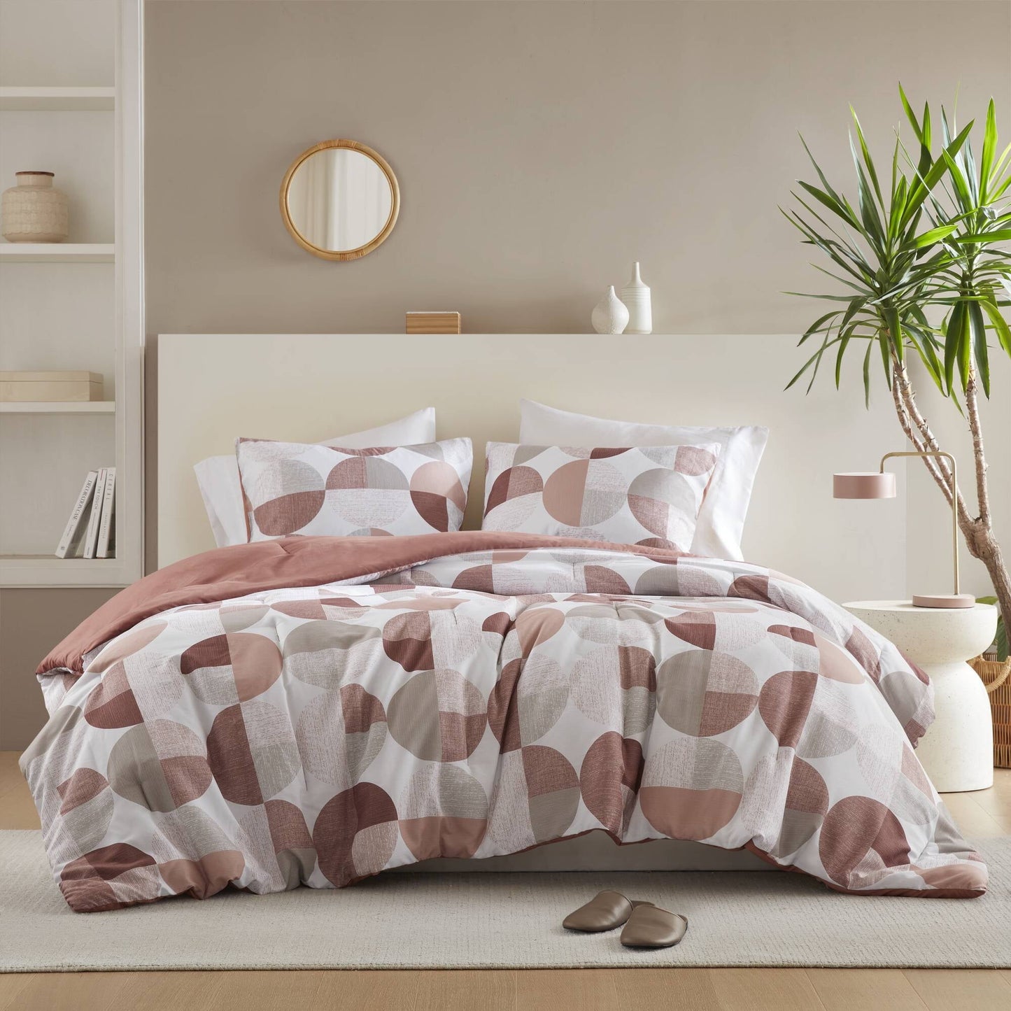 Round Geometric Print Comforter Mini Set