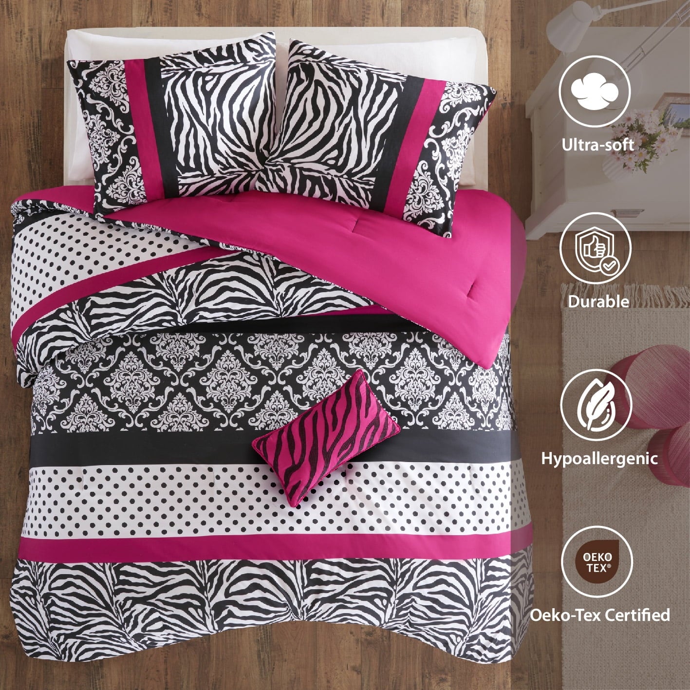 Dorm Bedding Sets with Decor Pillow