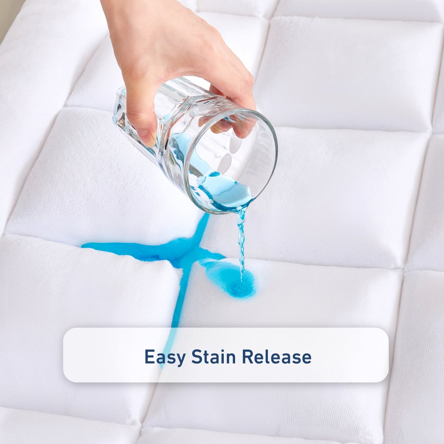 Quilted Fitted Mattress Cover - Extra Thick Mattress Topper with Deep Pocket Mattress Pad Highline
