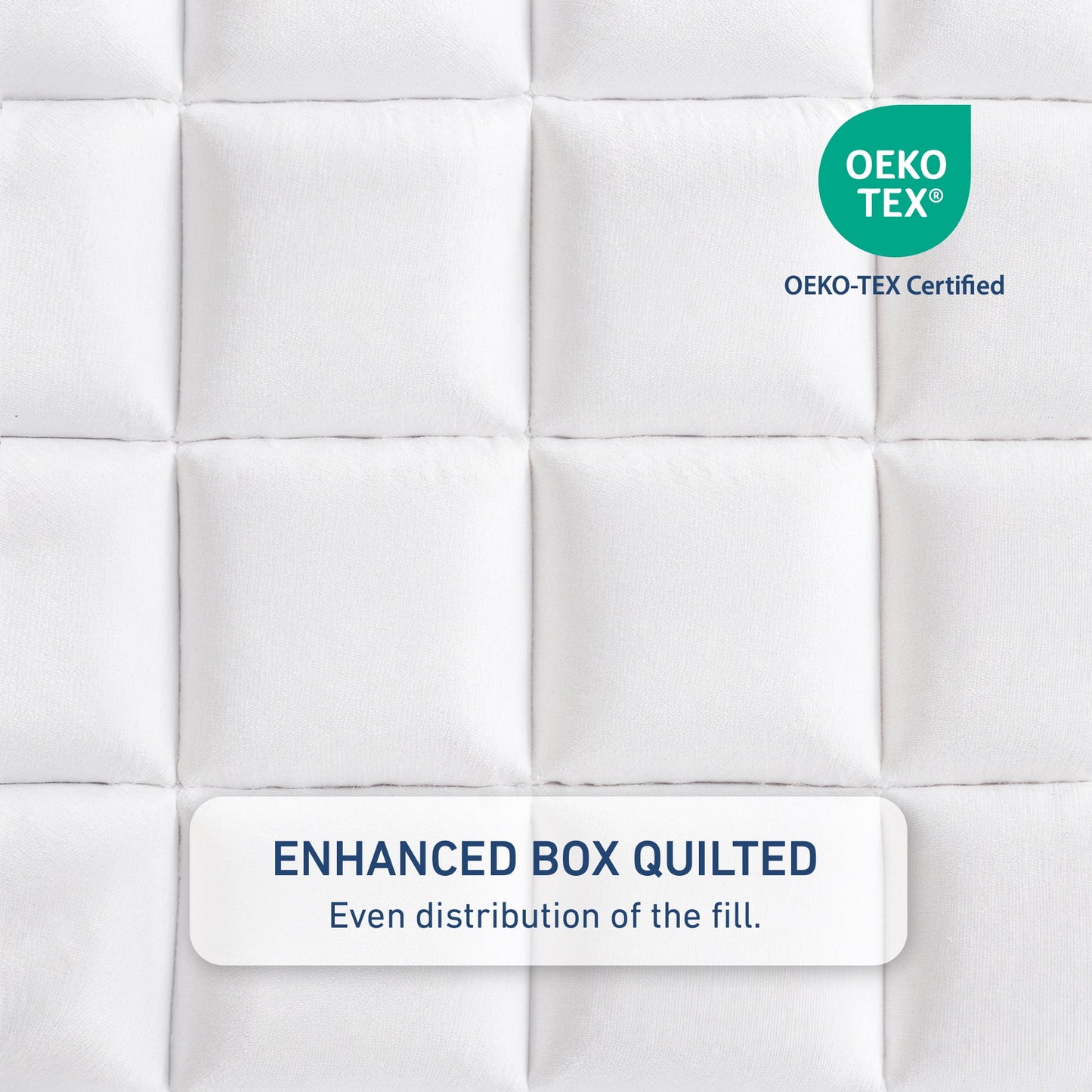 White Quilted Fitted Mattress Pad Cover with Deep Pocket, Waterproof Mattress Protector, Cloud Soft Down Alternative Mattress Cover, Machine Washable