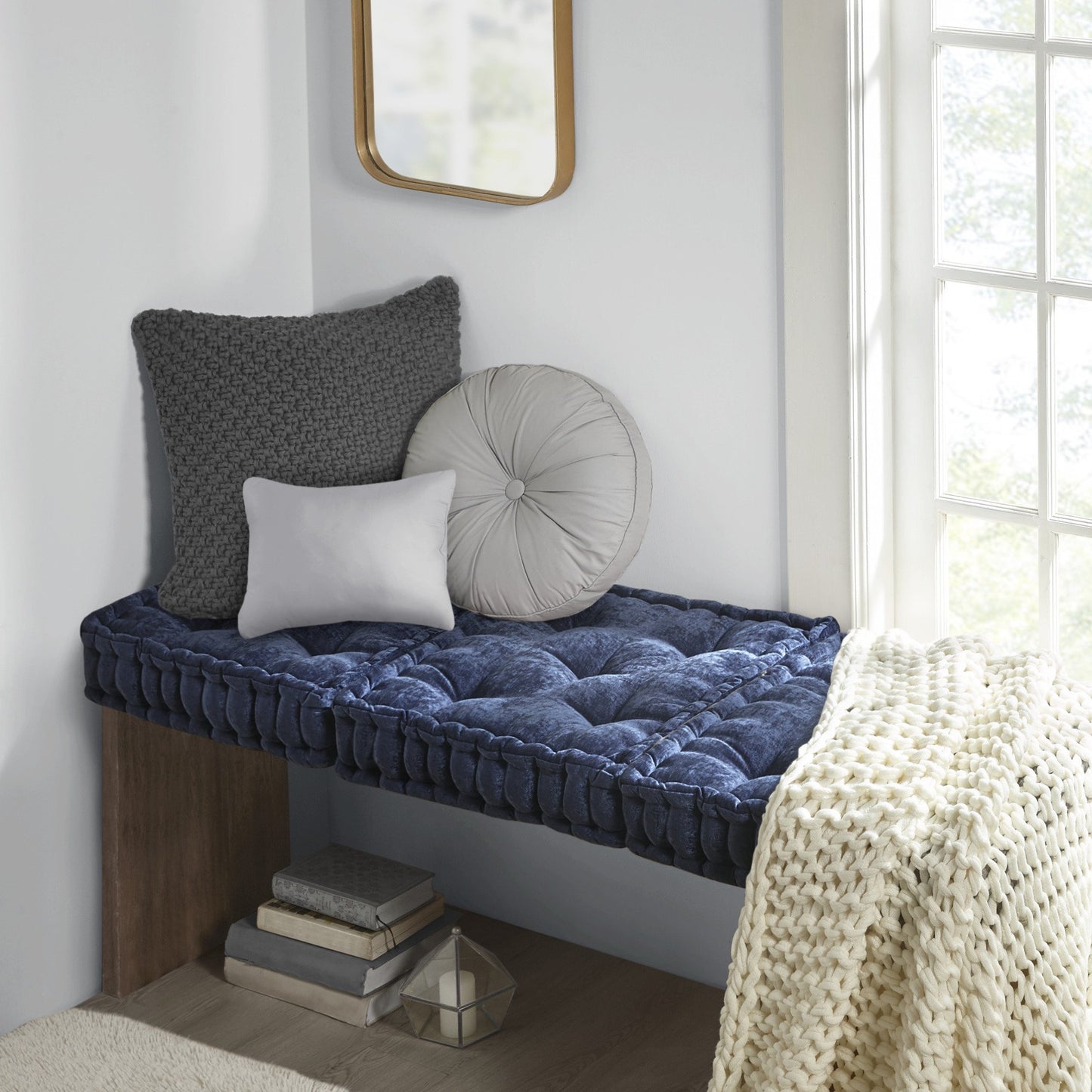 Tufted Floor Pillow, Meditation Seating Cushion