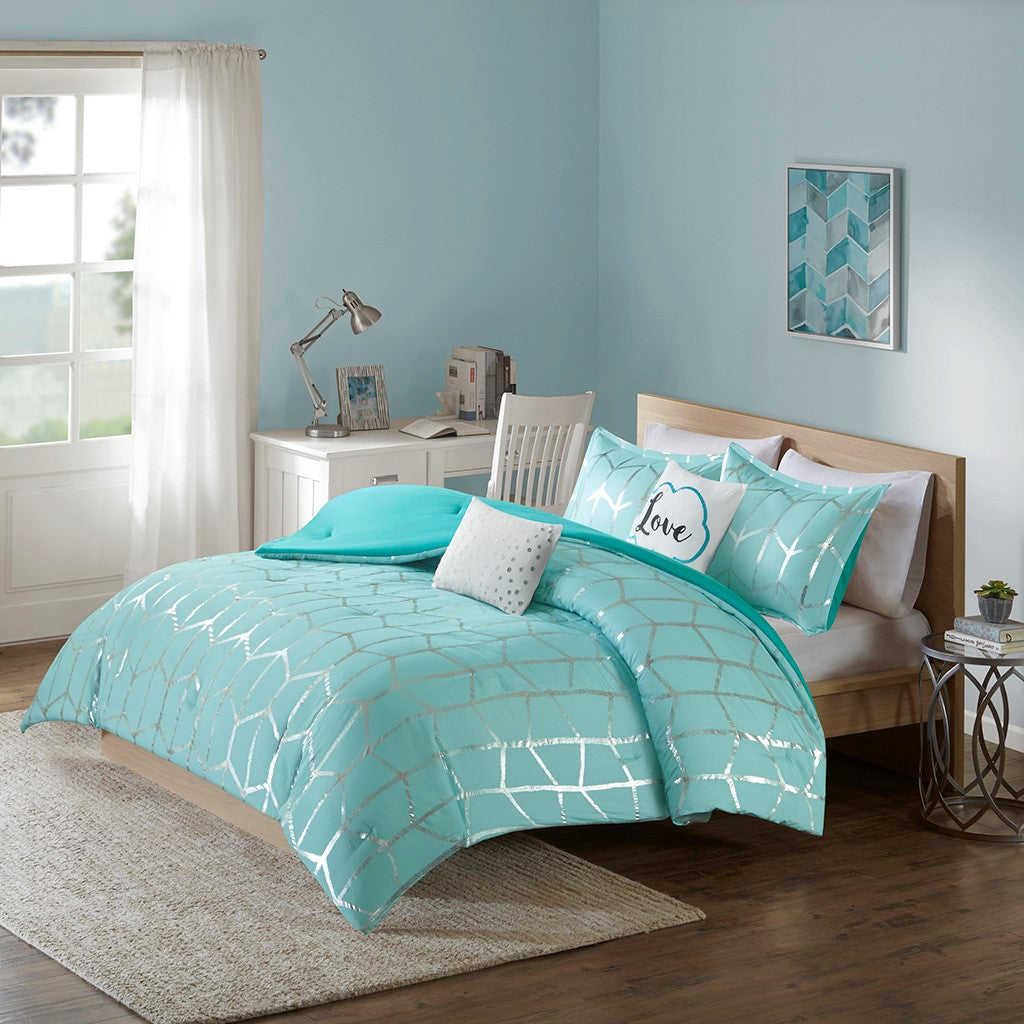 Metallic Printed Comforter Set