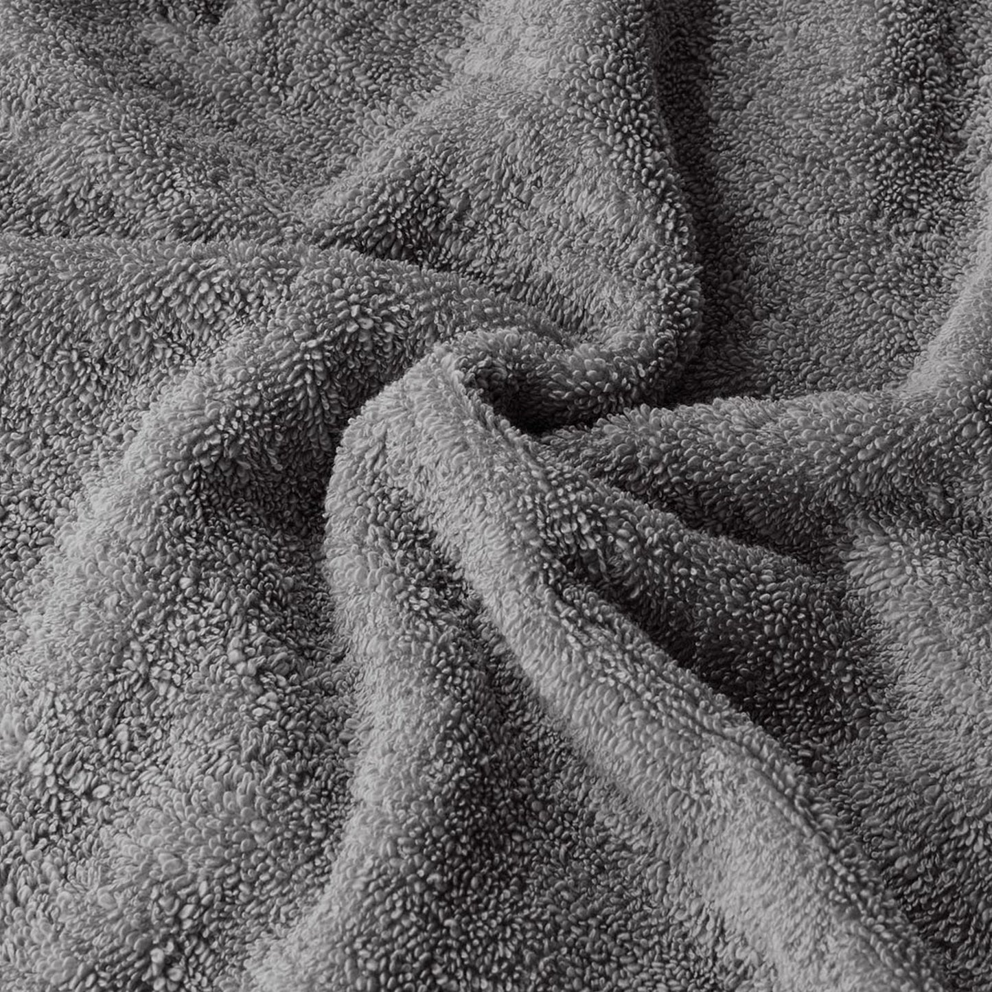 6-Piece Cotton Bath Towel Set, Soft and Absorbent Bath Towels, Charcoal