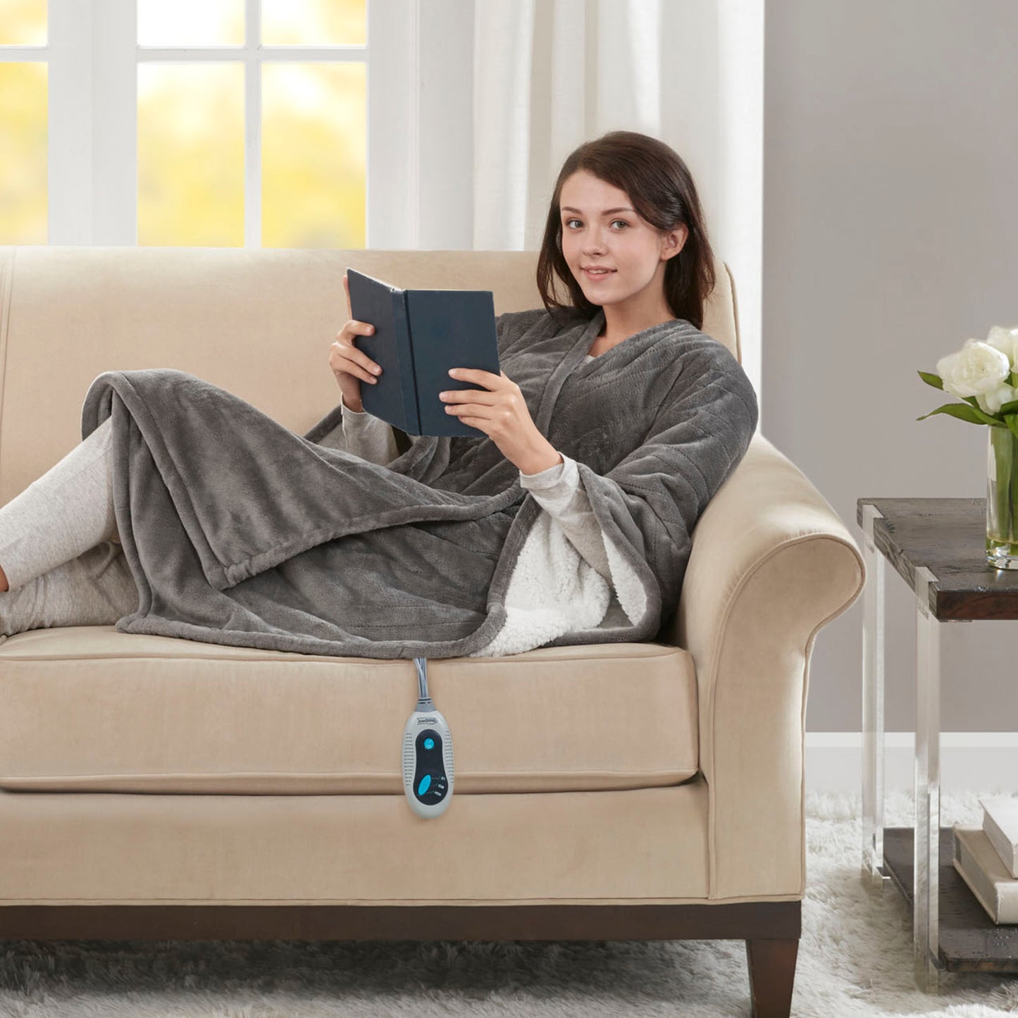 Electric Throw Heated Blanket Wrap