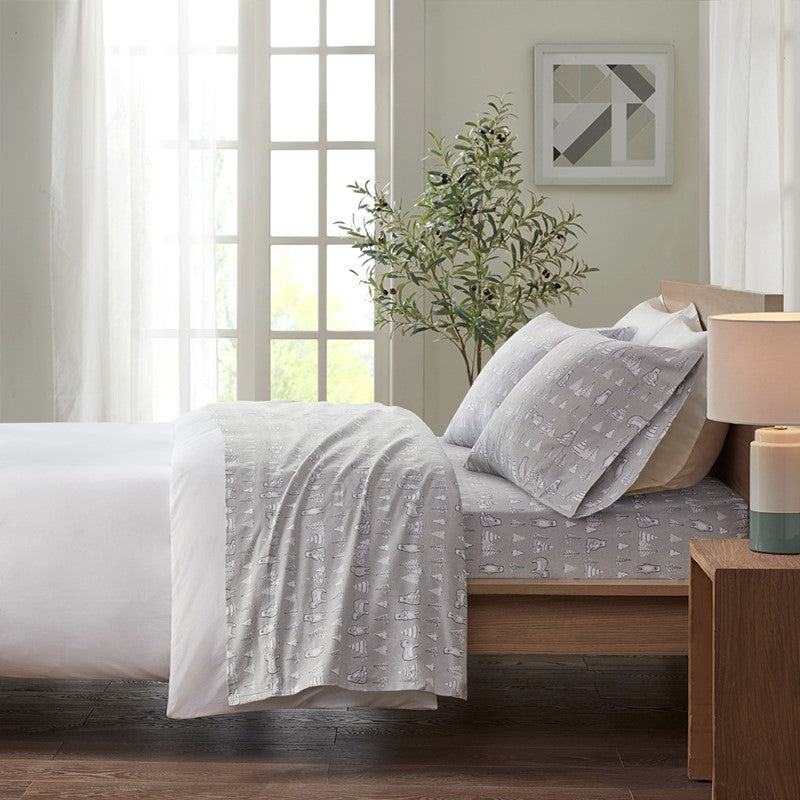 Cozy Cotton Flannel Printed Sheet Set