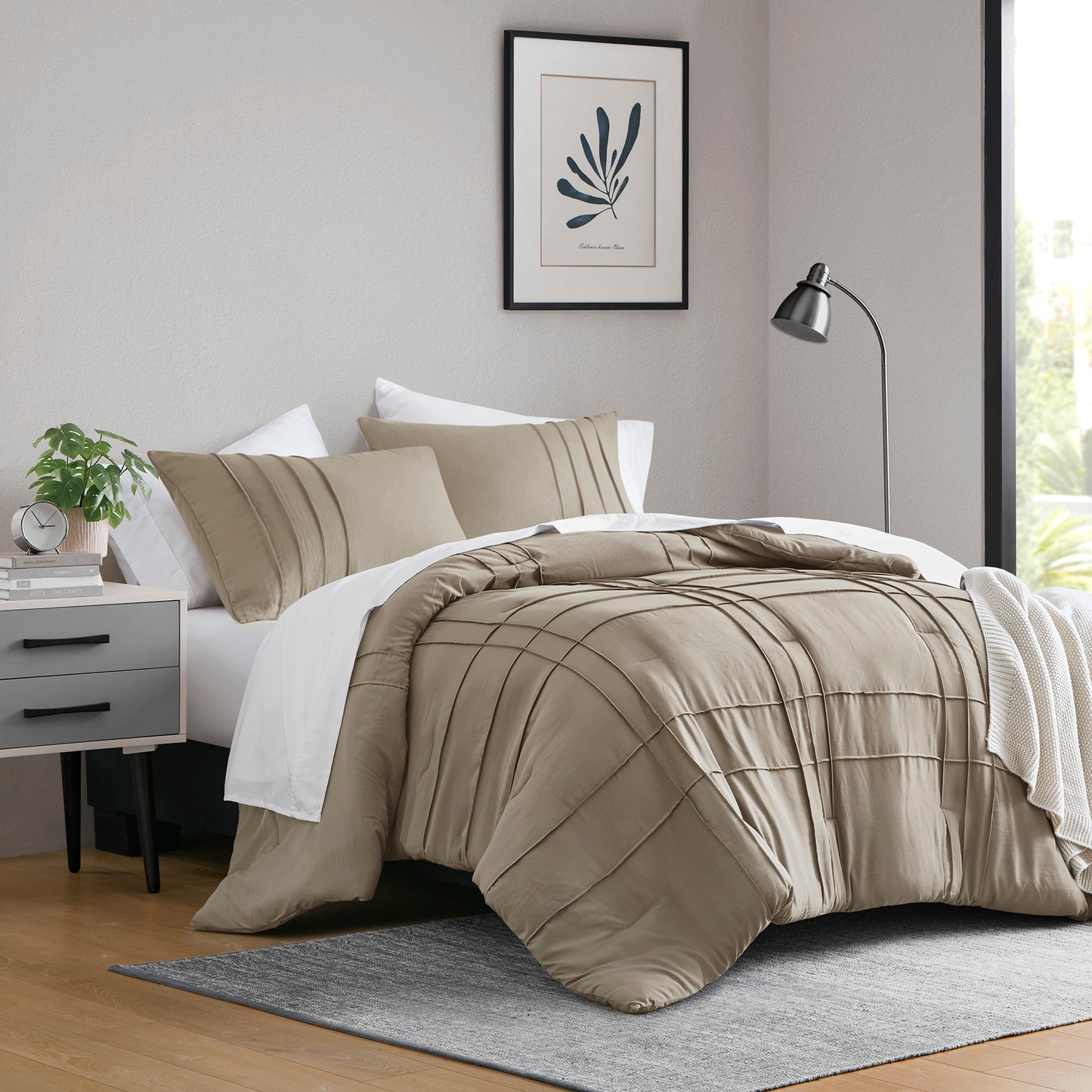 Soft Washed Pleated Duvet Cover Set