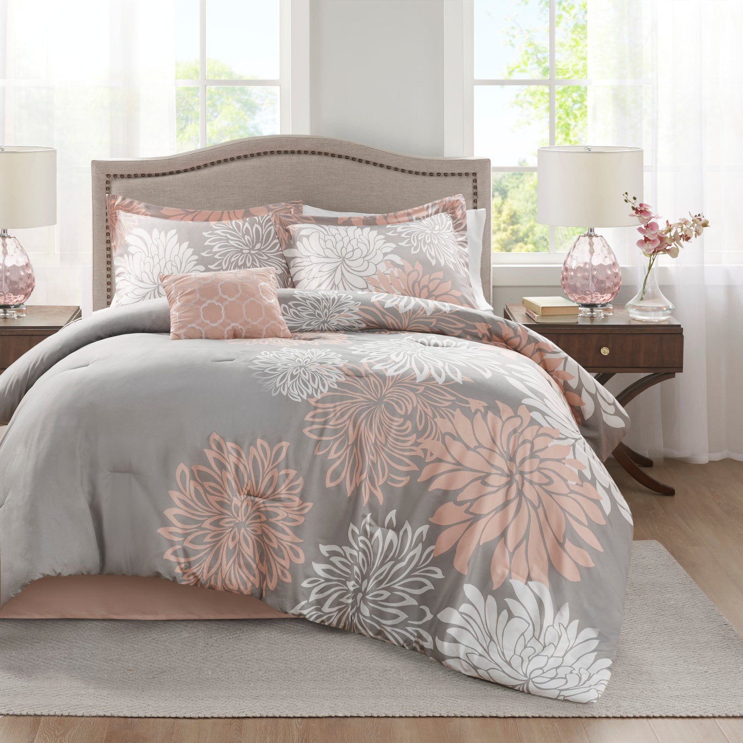 Modern Floral Comforter Set