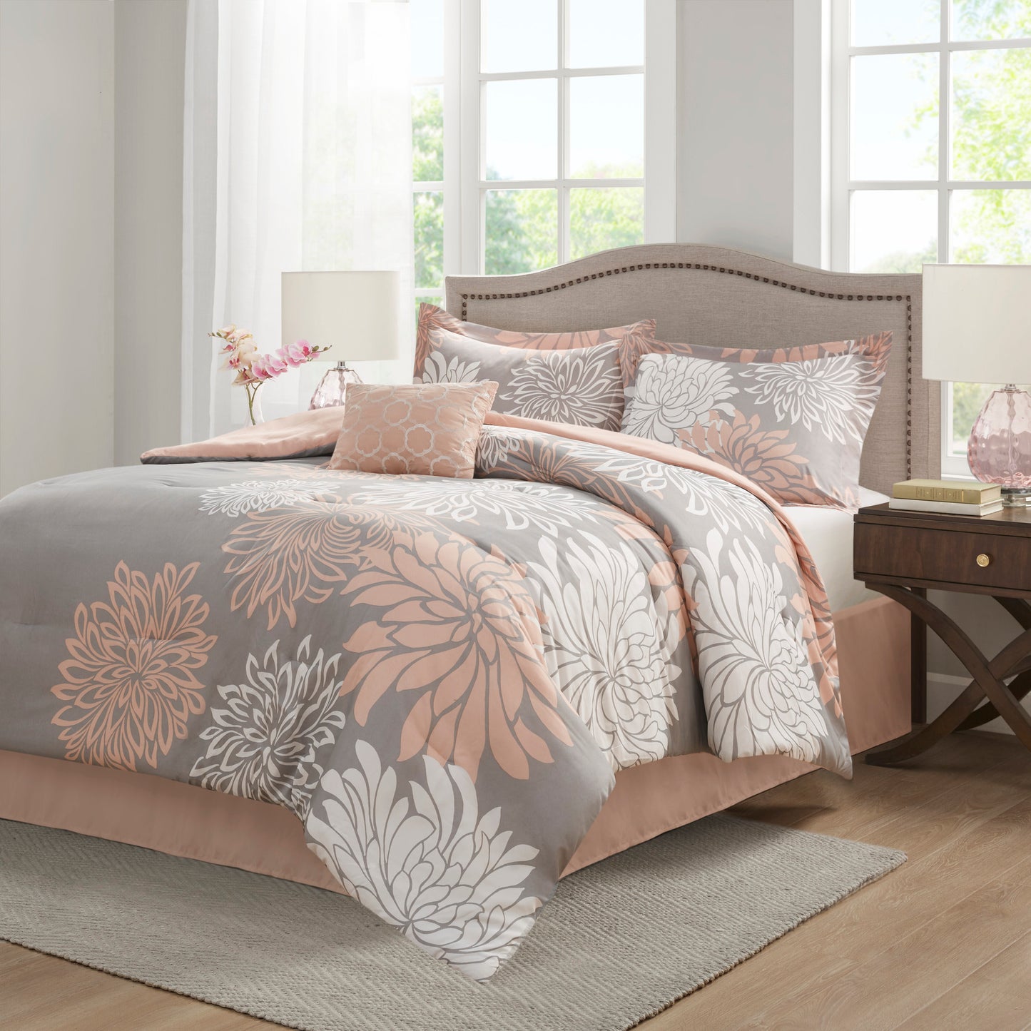 Modern Floral Comforter Set