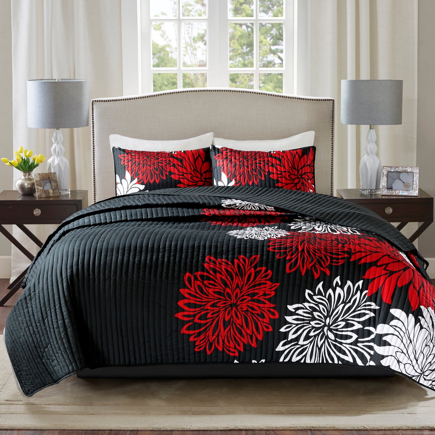 Reversible Breathable Lightweight Coverlet Quilt Set