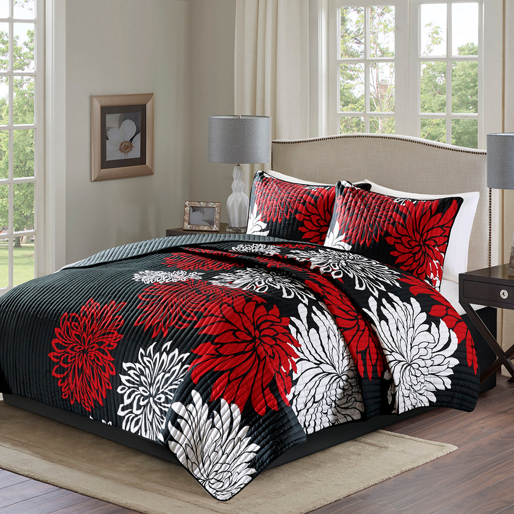 Reversible Breathable Lightweight Coverlet Quilt Set