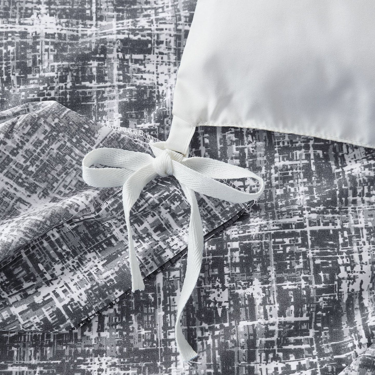 Textured Print Reversible Duvet Cover Set
