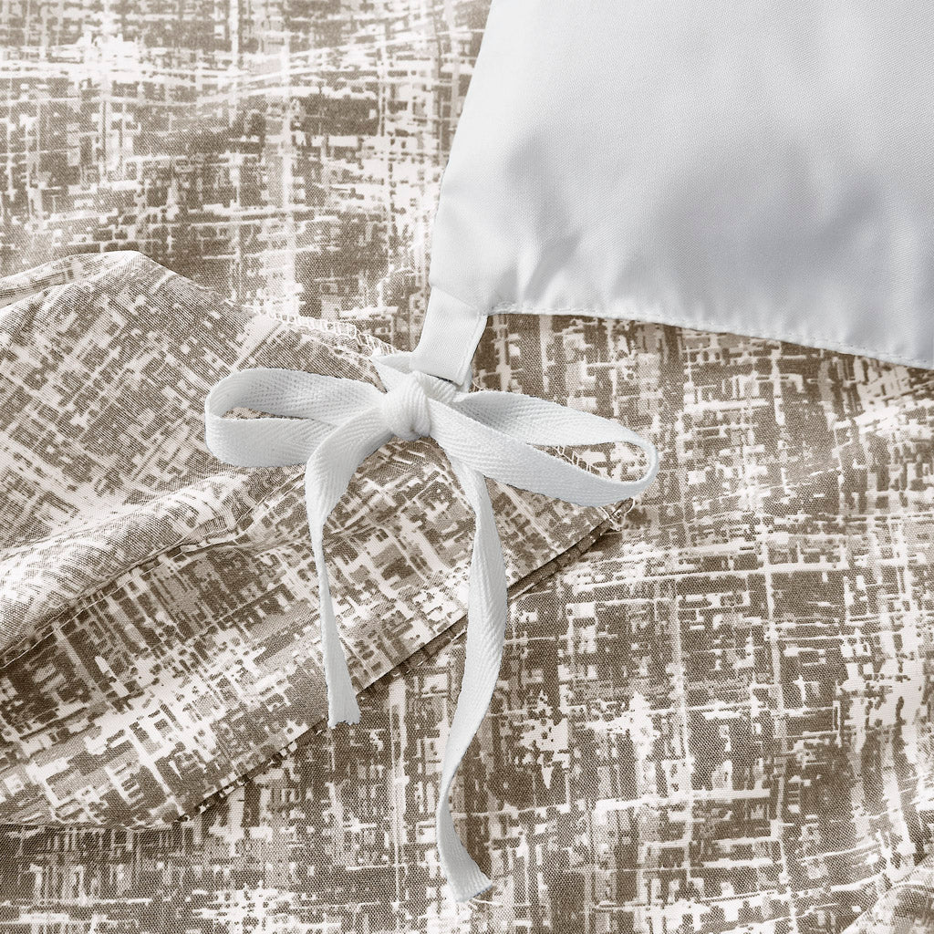 Textured Print Reversible Duvet Cover Set