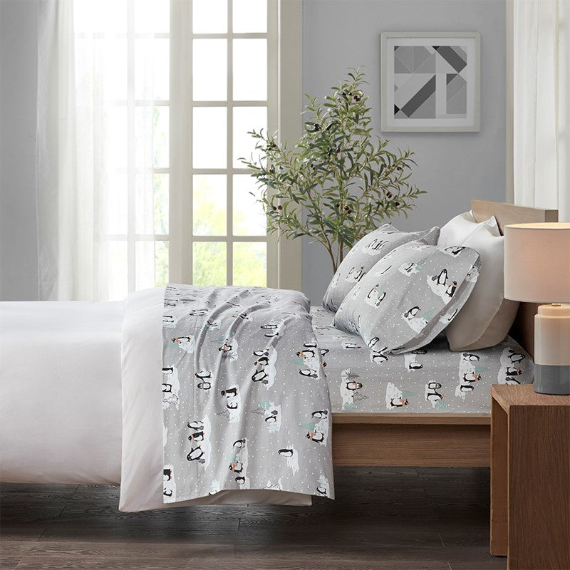 Cozy Cotton Flannel Printed Sheet Set