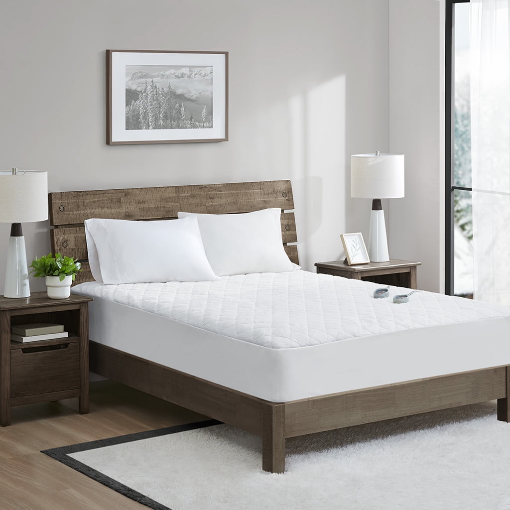 White Heated Mattress Pad, Twin XL