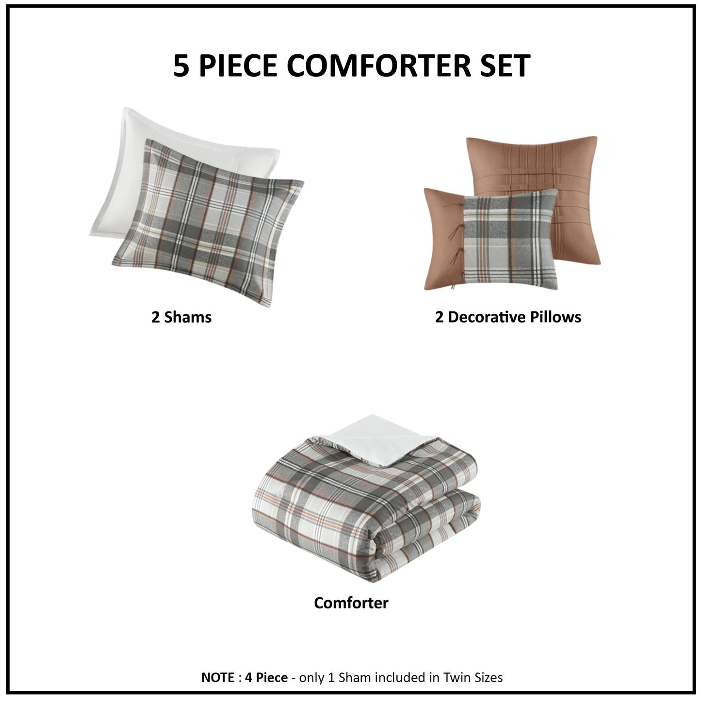 Vintage Plaid Duvet Cover Set