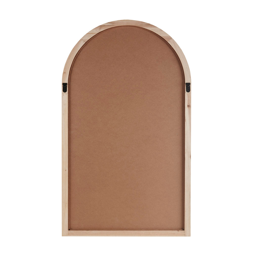 Arched Wood Wall Mirror